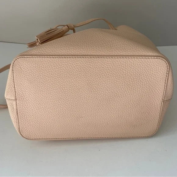 Tory Burch Light Nude Pink Bucket Bag Crossbody Purse - Picture 10 of 16